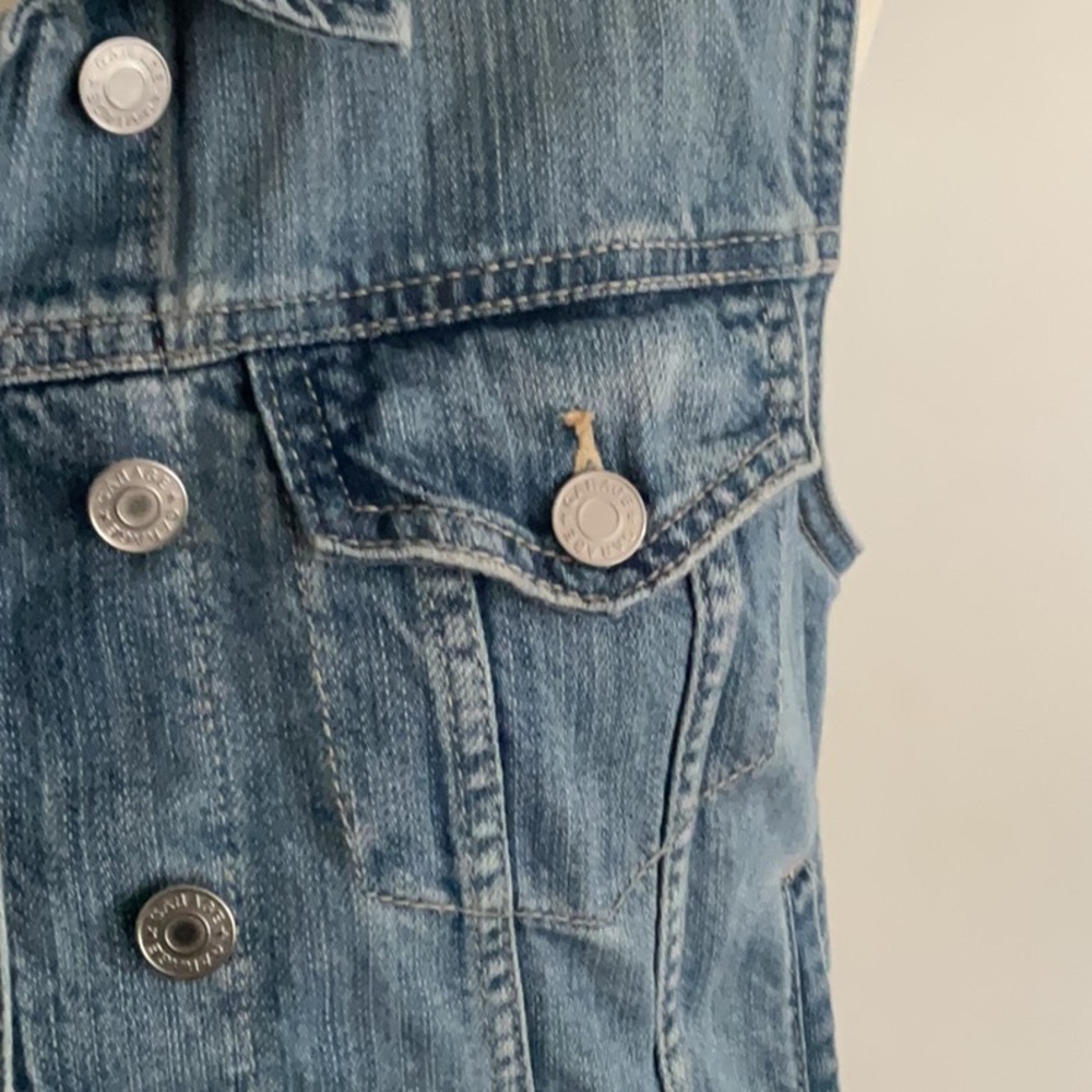 Garage Blue Denim Vest with Silver buttons - Picture 3 of 7